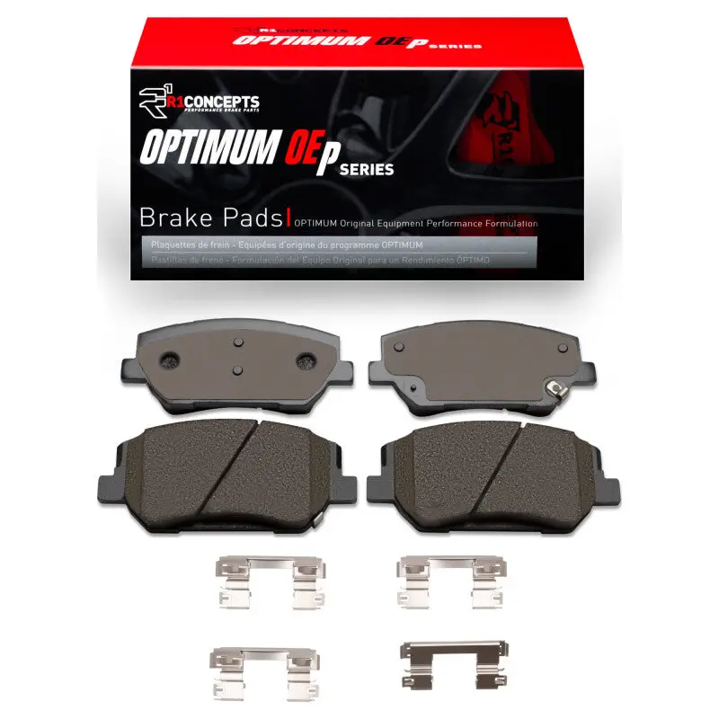 R1 19-20 Hyundai Santa Fe Front Optimum Oe Brake Pads & Hardware Kit 1