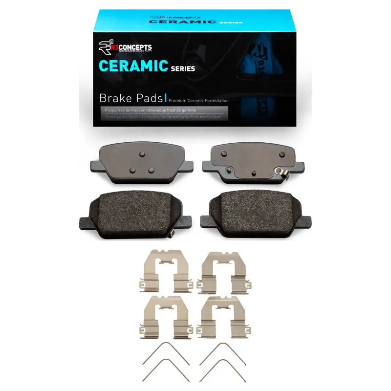 R1 -25 Hyundai Santa Fe Rear Ceramic Pads & Hardware Kit 1