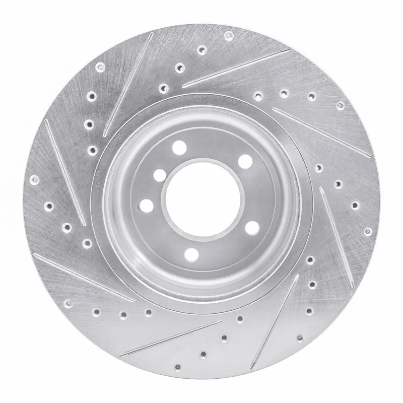 R1 11-16 Bmw Z4 Front Right Drilled & Slotted Silver Brake Rotor 2