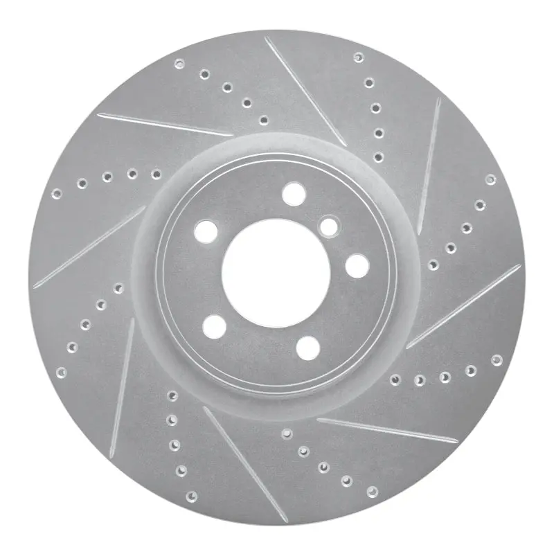 R1 10-12 Land Rover Range Rover Front Right Drilled & Slotted Silver Brake Rotor 1