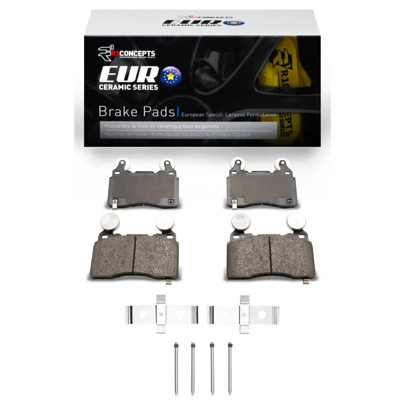 R1 10-15 Chevrolet Camaro Front Euro Ceramic Pads & Hardware Kit 1