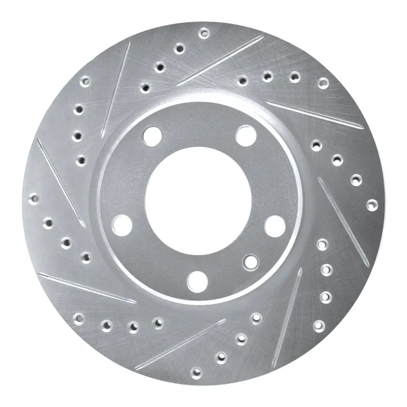 R1 88-91 Bmw M3 Front Left Drilled & Slotted Silver Brake Rotor 1