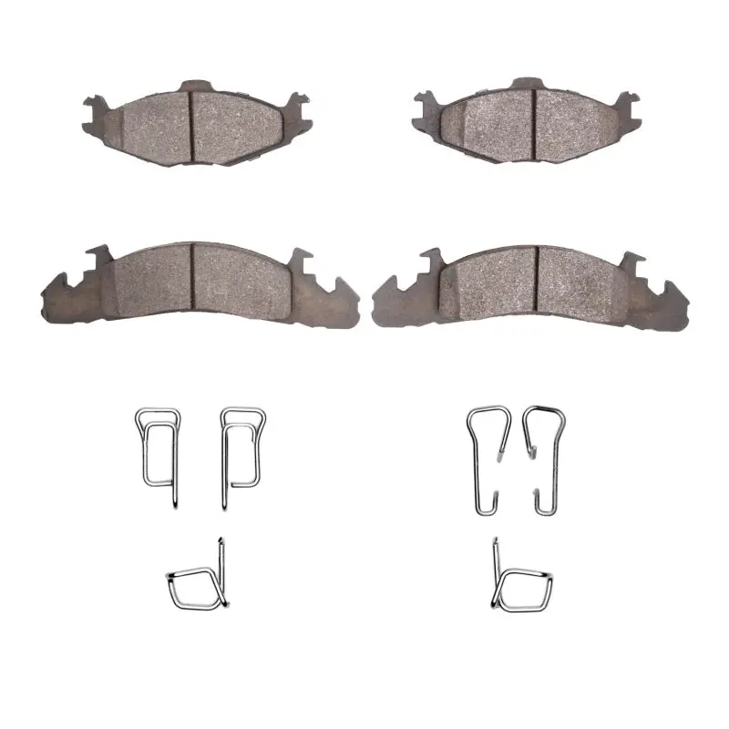 R1 84-90 Chrysler Town & Country Front Semi Met Pads & Hardware Kit 1