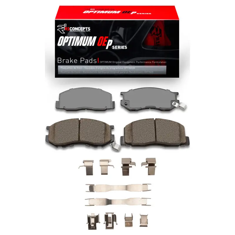 R1 84-89 Toyota Van Wagon Front Optimum Oe Pads & Hardware Kit 1