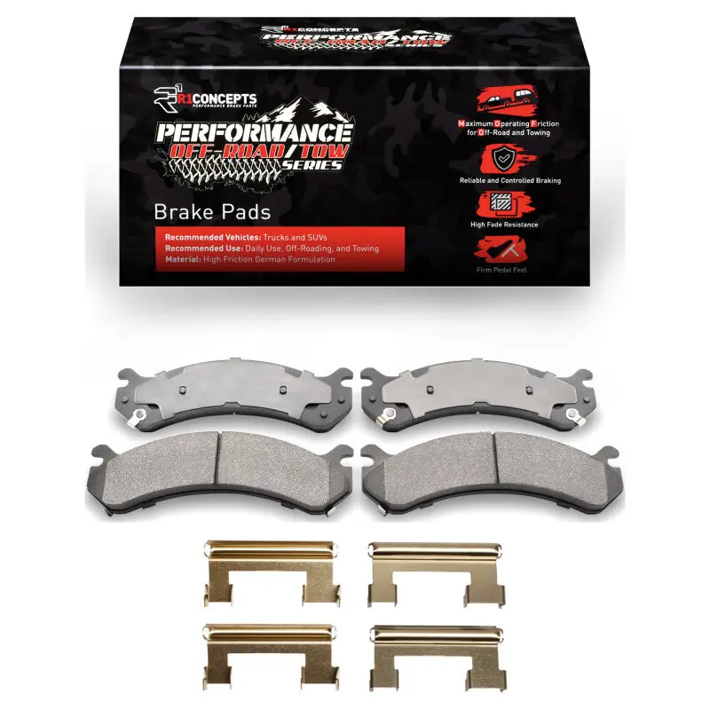 R1 1999-2020 Cadillac Deville Front Performance Off-Road/Tow Brake Pads & Hardware Kit 1