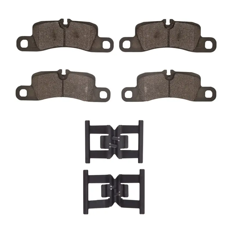 R1 11-18 Porsche Cayenne Rear Semi Met Pads & Hardware Kit 1