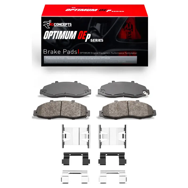 R1 00-04 Ford F-150 Rwd Front Optimum Oe Pads & Hardware Kit 1