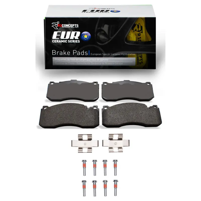 R1 2006-2013 Bmw 135I Front R1 Euro Ceramic Pads & Hardware Kit 1