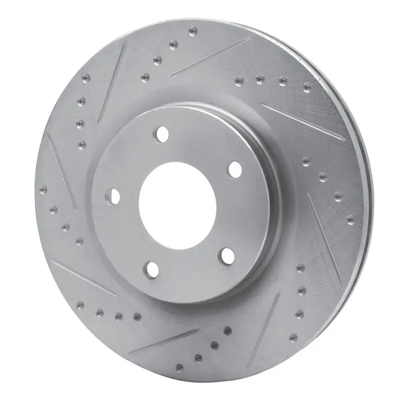 R1 07-25 Chrysler Sebring Front Left Drilled & Slotted Silver Brake Rotor 2