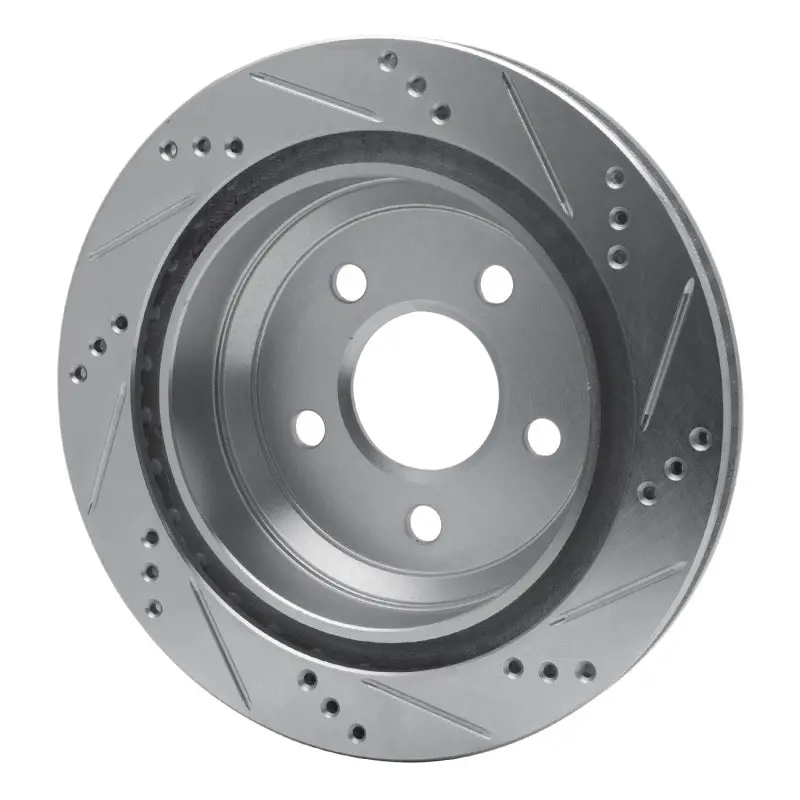 R1 98-02 Chevrolet Camaro Rear Left Drilled & Slotted Silver Brake Rotor 2