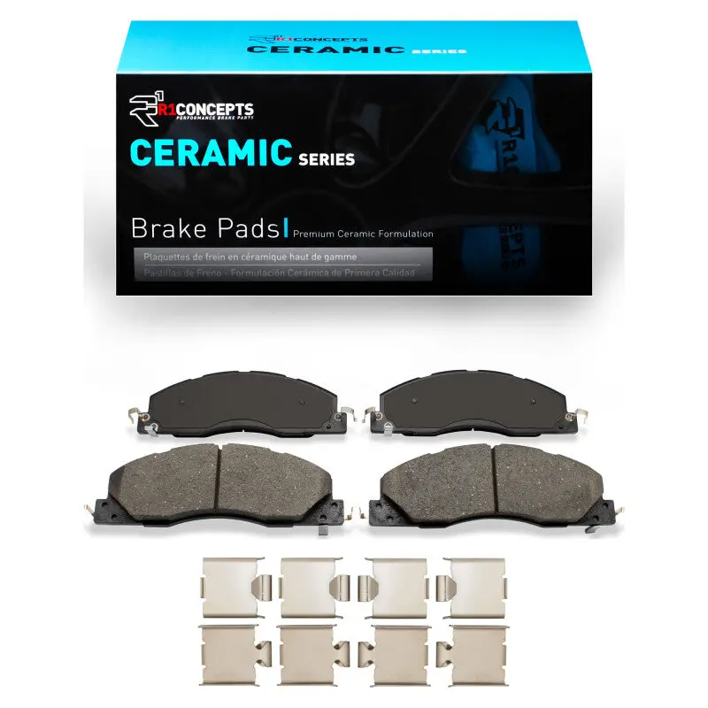R1 09-18 Dodge Ram 3500 Front Ceramic Pads & Hardware Kit 1