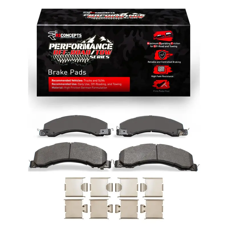 R1 2008-2025 Dodge Ram 4500 Front/Rear Performance Off-Road/Tow Brake Pads & Hardware Kit 1