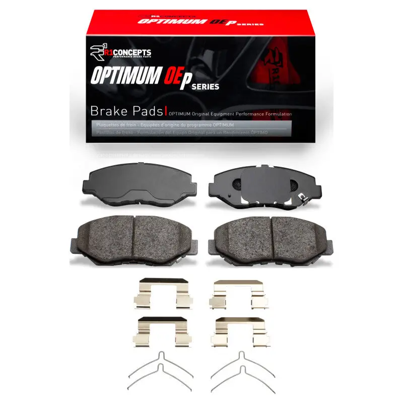 R1 03-08 Honda Pilot Front Optimum Oe Brake Pads & Hardware Kit 1