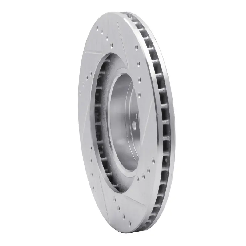 R1 01-08 Saab 9-2X Front Left Drilled & Slotted Silver Brake Rotor 2