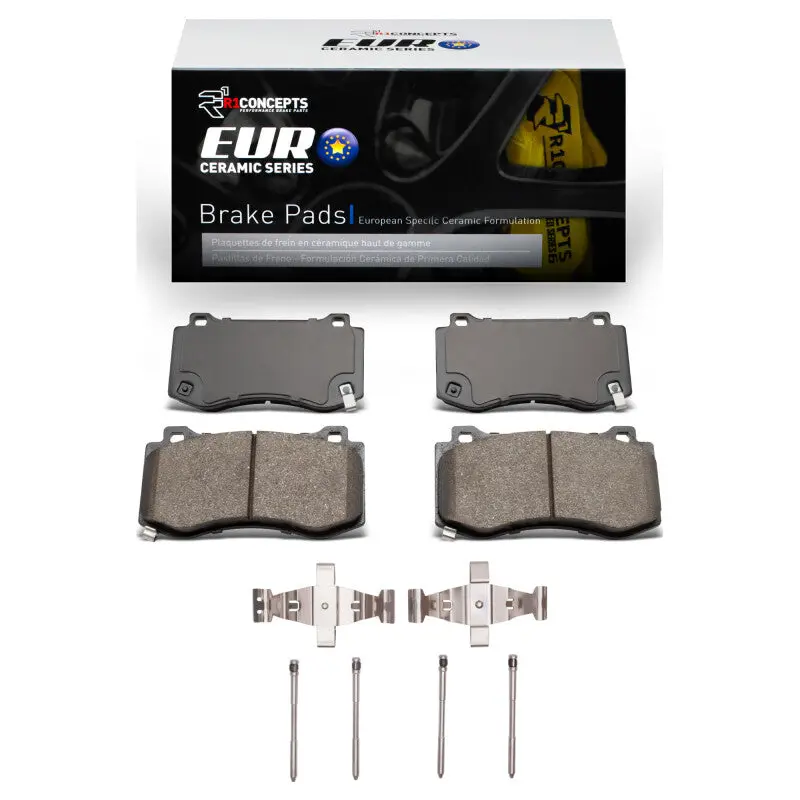 R1 2005-2023 Chrysler 300 Front R1 Euro Ceramic Pads & Hardware Kit 1