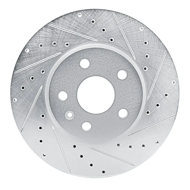 R1 19-25 Buick Envision Front Right Drilled & Slotted Silver Brake Rotor 1