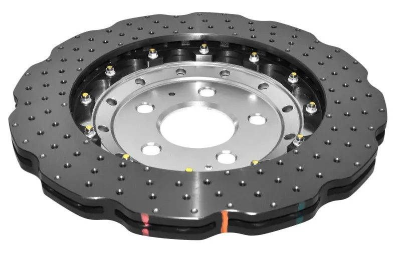 Dba 16-19 Audi R8 Iron Rotor Front 5000 Series Drilled Rotor W/Silver Hat 2