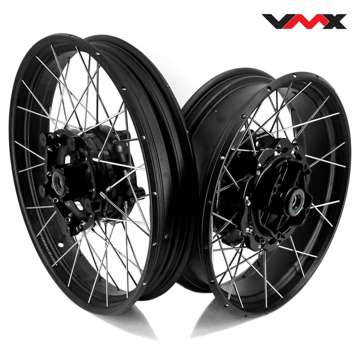 Vmx-Racing Fit Honda Nx400 Nx500 2024-2025 Black Hub & Black Rim 2.5*19 & 4.25*17 Tubeless Wheels 1