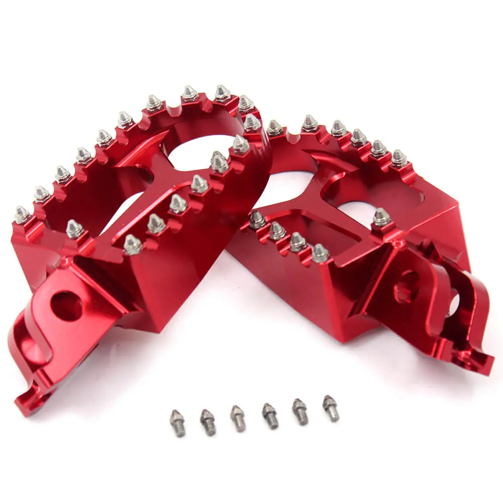 Kke Cnc Aluminum Footpegs For Honda/Kawasaki Red/Blue/Green/Black/Silver 1