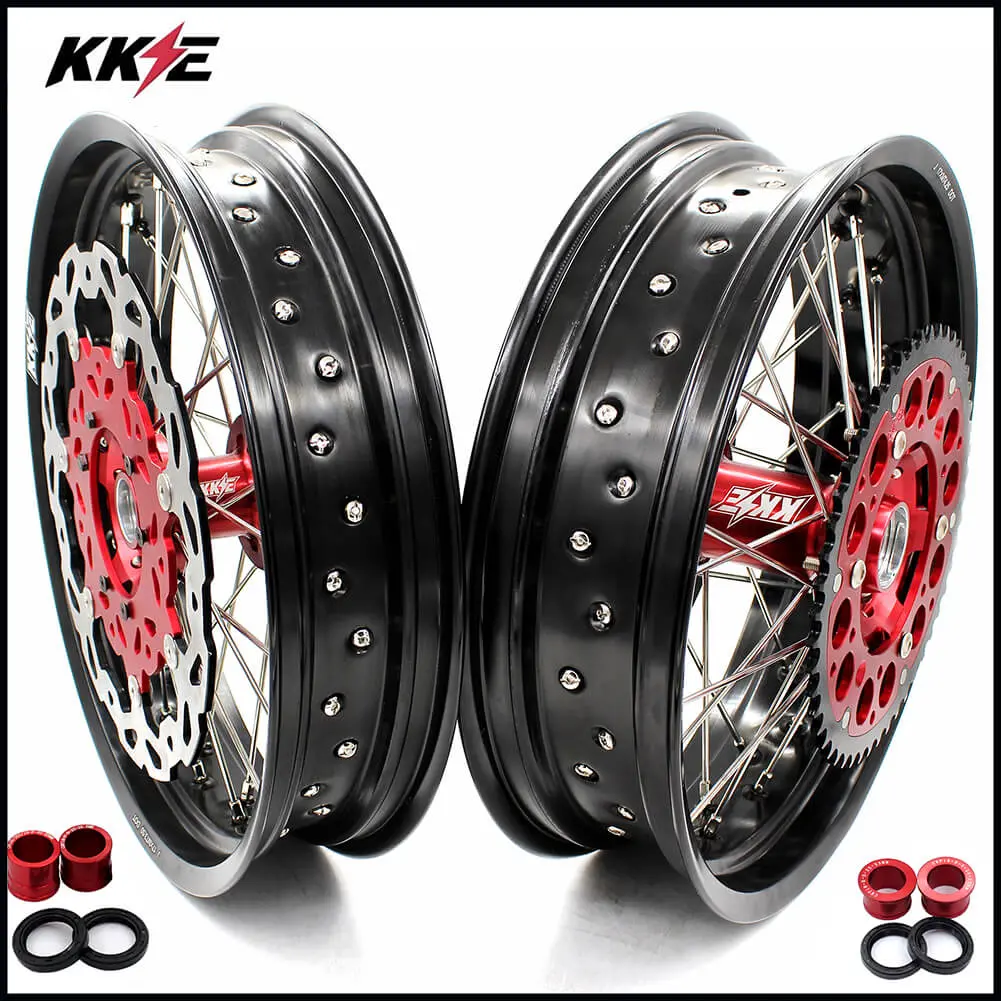 Kke 3.5 & 4.25*17Inch Supermoto Rims For Honda Crf250r 04-13 Crf450r 02-12 Disc 1