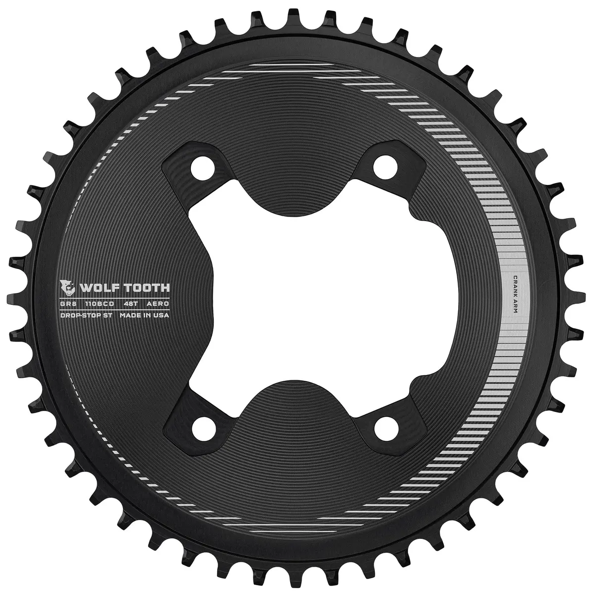 Aero 110 Bcd Asymmetric 4-Bolt Chainrings For Shimano Grx 800 Cranks 2