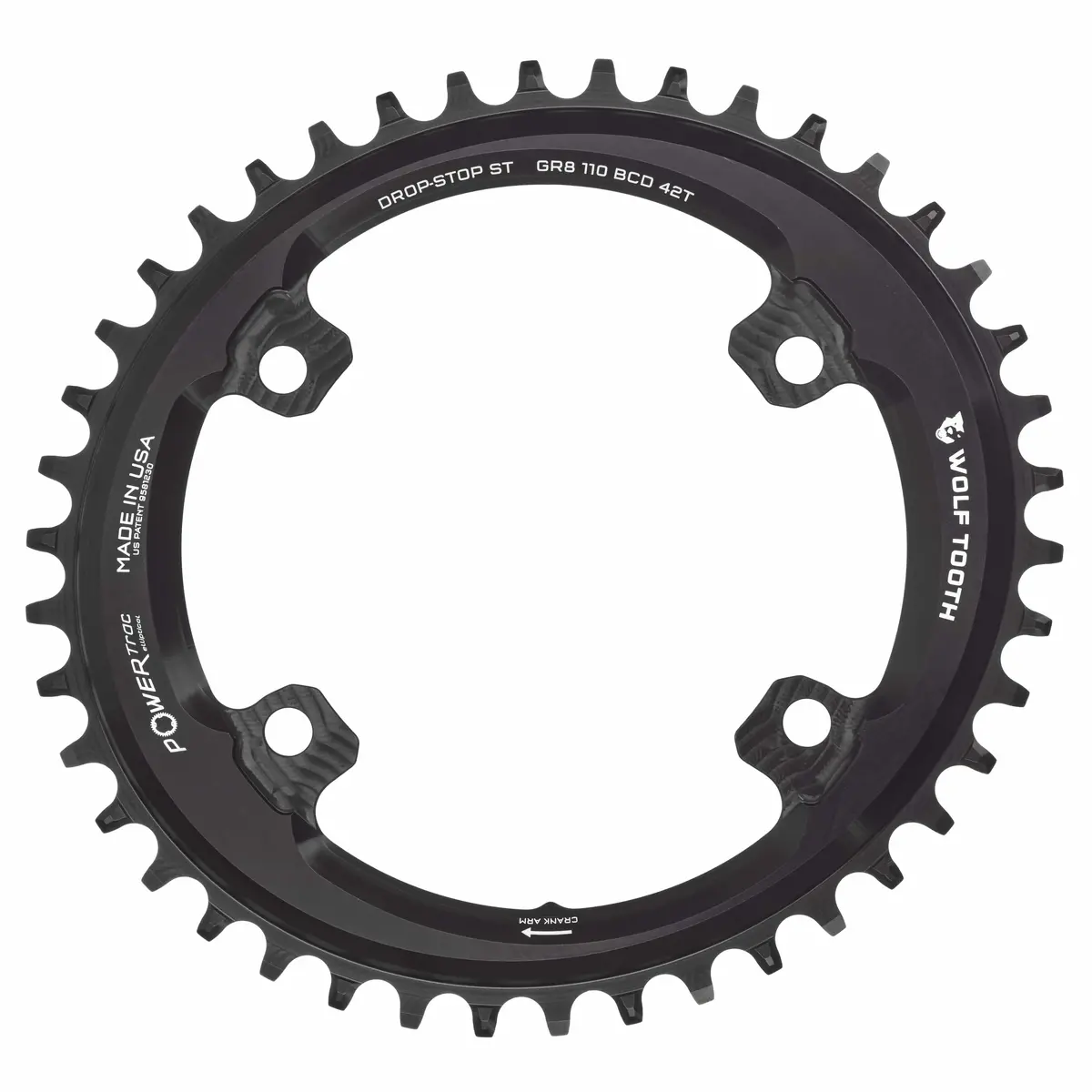 Oval 110 Bcd Asymmetric 4-Bolt Chainrings For Shimano Grx Cranks 4