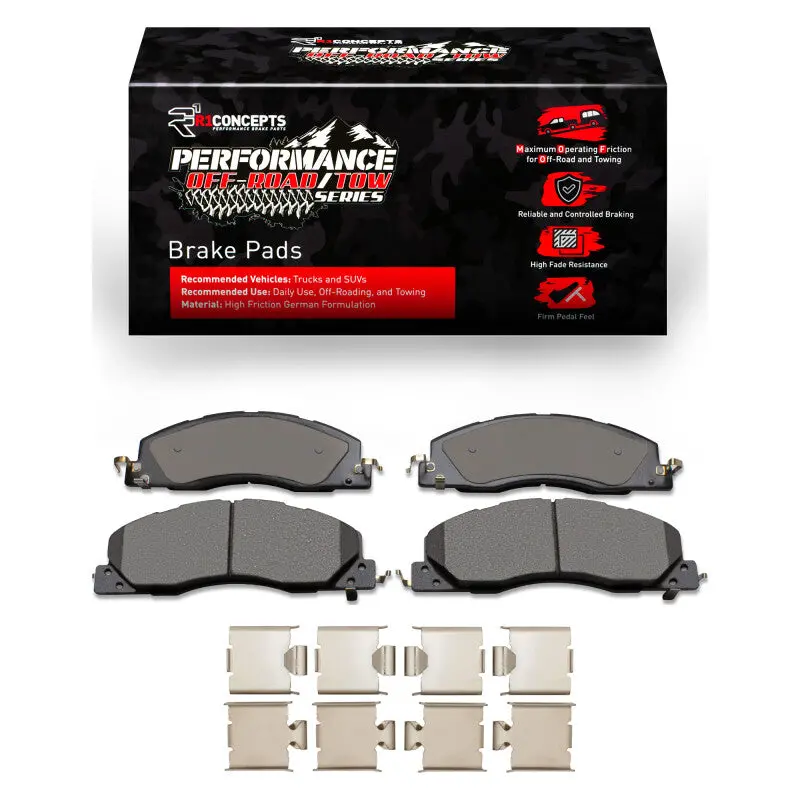 R1 2009-2018 Dodge Ram 3500 Front Performance Off-Road/Tow Brake Pads & Hardware Kit 1