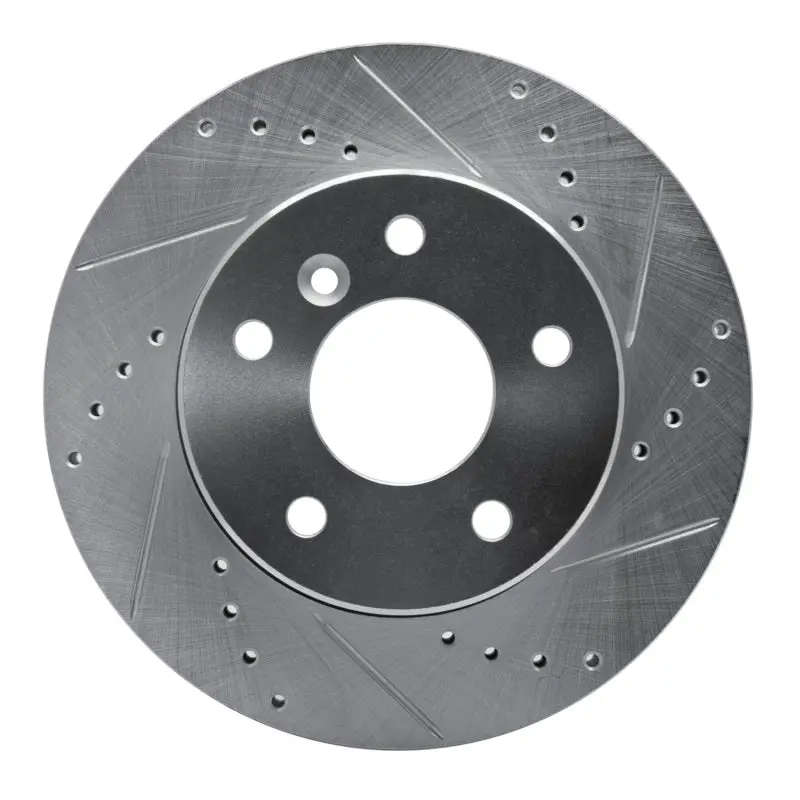 R1 99-04 Land Rover Discovery Front Right Drilled & Slotted Silver Brake Rotor 1