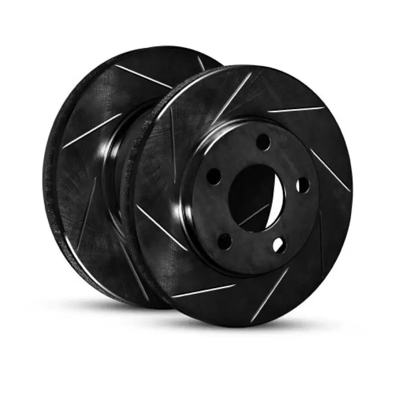 R1 02-09 Buick 9-7X Rear Right Slotted Black Brake Rotor 1