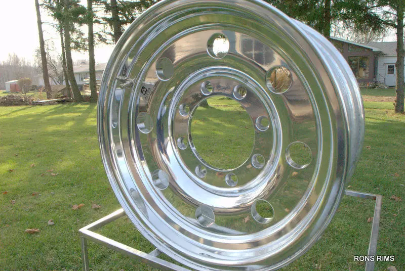 16X7 Alcoa Trailer Wheel 167041- Full Polished 8 On 6.5 1