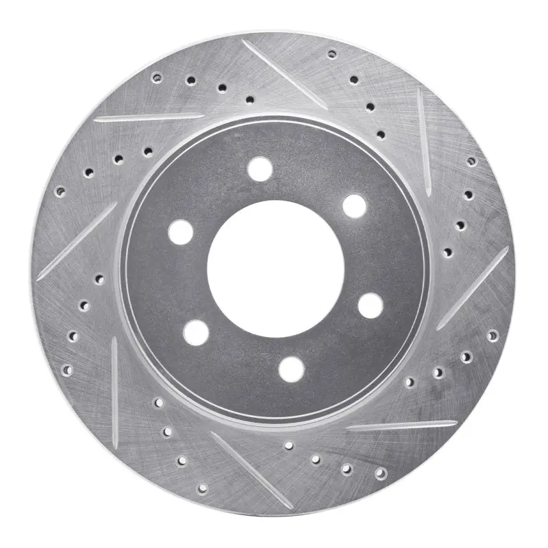 R1 04-08 Ford F-150 4Wd Front Right Drilled & Slotted Silver Brake Rotor 1