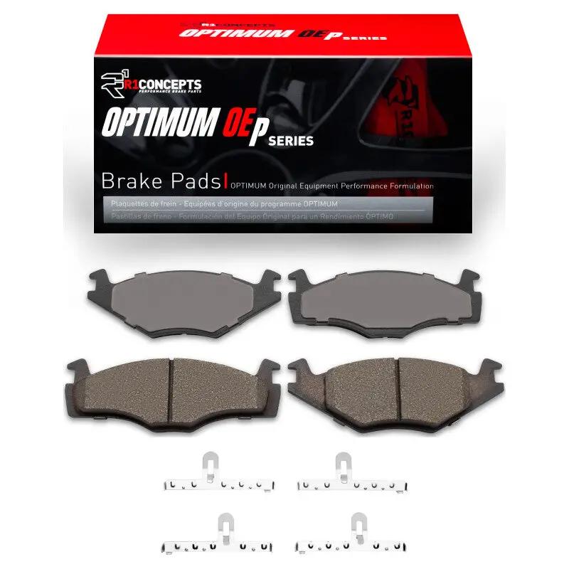 R1 1984-1993 Volkswagen Rabbit Convertible Front R1 Optimum Oe Pads & Hardware Kit 1