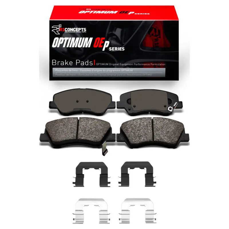 R1 12-17 Dodge Attitude (Mexico) Front Optimum Oe Brake Pads & Hardware Kit 1