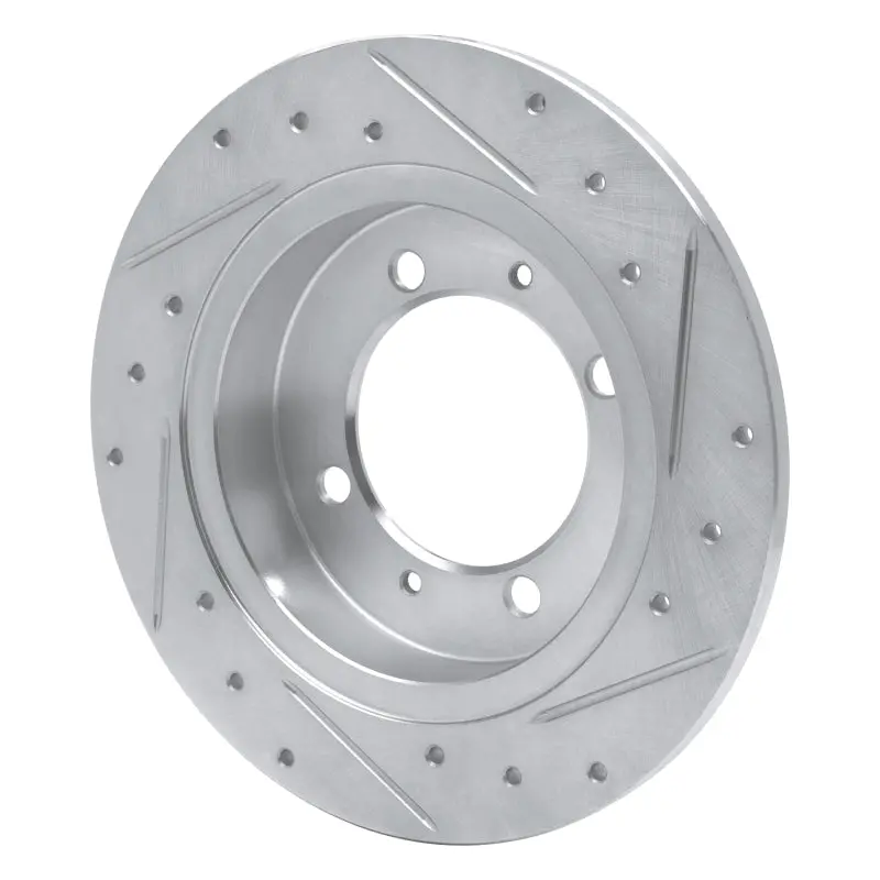 R1 00-07 Mitsubishi Space Star (Mexico) Rear Left Drilled & Slotted Silver Brake Rotor 2