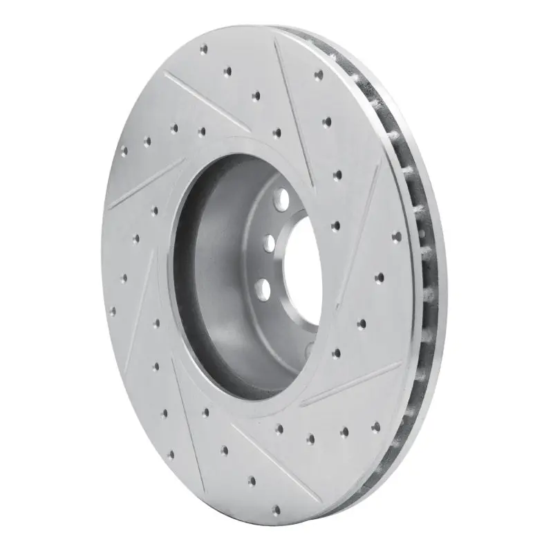 R1 12-21 Bmw 228I Front Left Drilled & Slotted Silver Brake Rotor 2