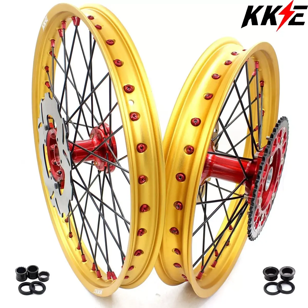 Kke 21/18 Enduro Casting Dirtbike Wheels Rims For Honda Crf250r 2014 Crf450r 2013-2014 1