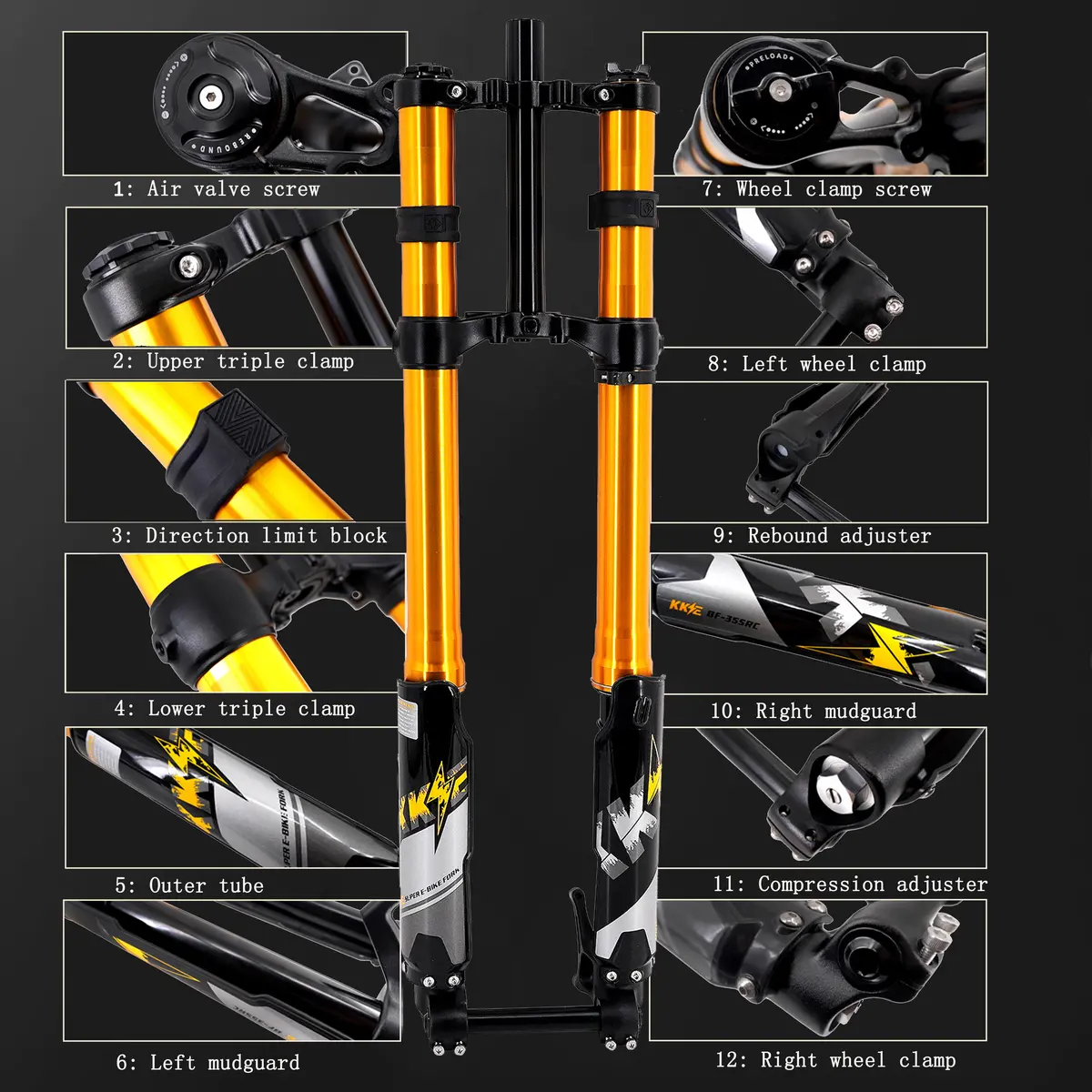 $100Off Sales!!! Kke Front Fork Suspension Fit Surron Light Bee, E-Ride Pro-Ss, Talaria Sting Mx3/Mx4/R 2