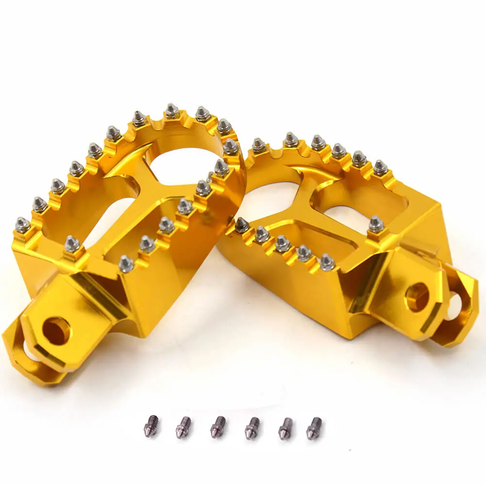 Kke Cnc Billet Footpegs For Suzuki Drz400 Drz400e Drz400s Drz400sm Gold/Blue/Black 1