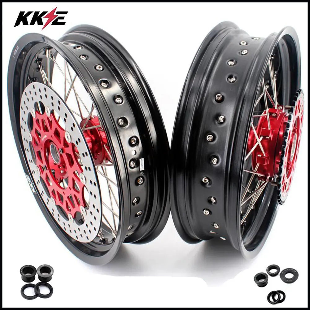 Kke 3.5/4.5 Cush Drive Supermoto Wheels For Honda Xr650l 1993-2025 Disc 1