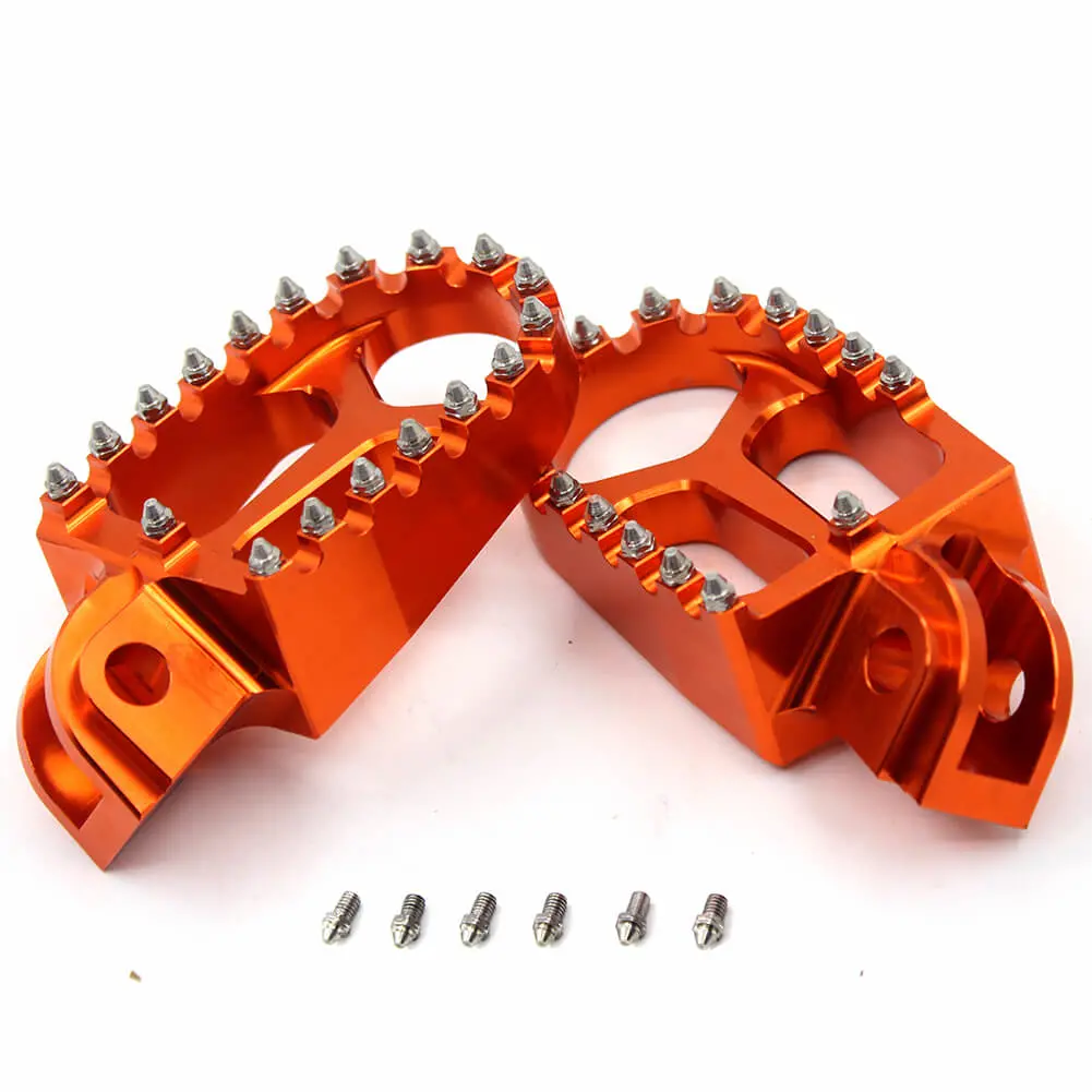 Kke Cnc Footpegs For Ktm Sx Sx-F Xc  Xc-F Exc Exc-F 2001-2015 Orange/Blue/Black/Silver 1