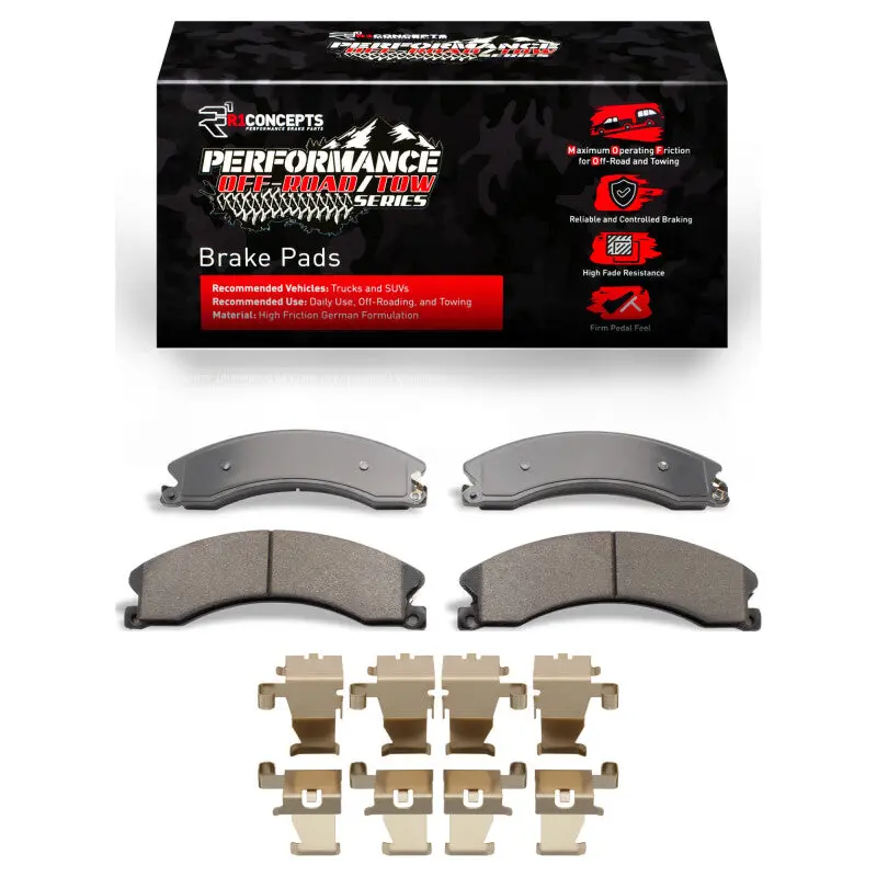 R1 2009-2024 Chevrolet Express 4500 Front/Rear Performance Off-Road/Tow Brake Pads & Hardware Kit 1
