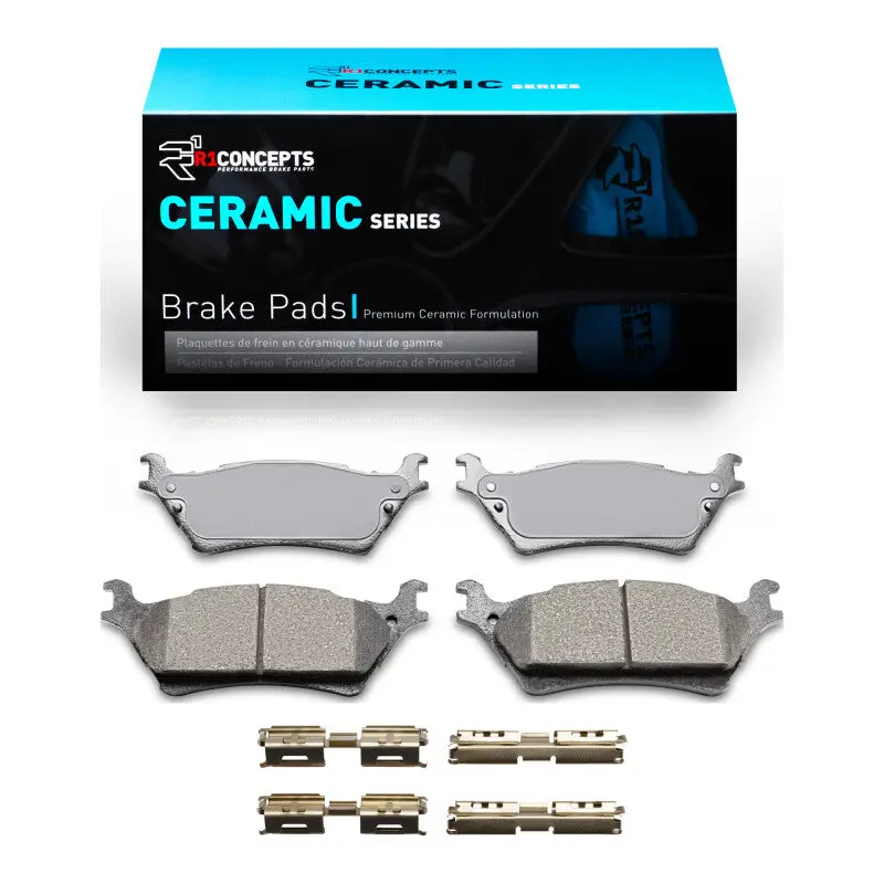 R1 2012-2020 Ford F-150 Rwd Rear R1 Ceramic Pads & Hardware Kit 1