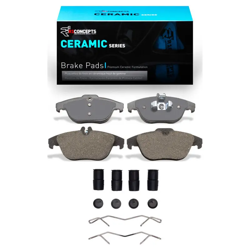R1 2008-2017 Mercedes-Benz C300 Sedan Rear R1 Ceramic Pads & Hardware Kit 1