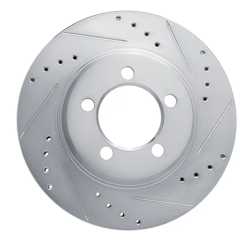 R1 67-67 Ford Galaxie Front Right Drilled & Slotted Silver Brake Rotor 1