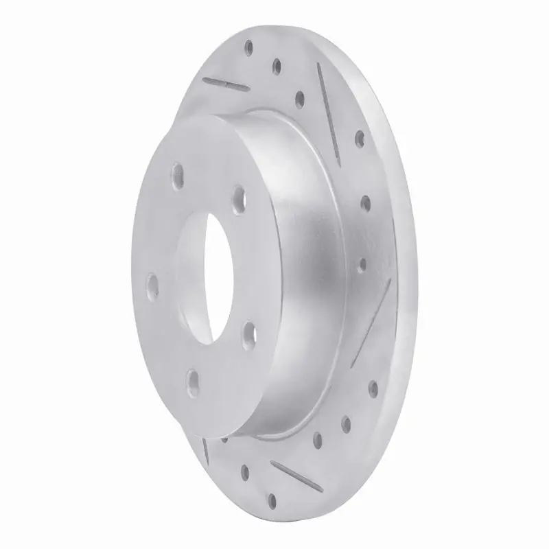 R1 84-88 Pontiac 6000 Rear Right Drilled & Slotted Silver Brake Rotor 2