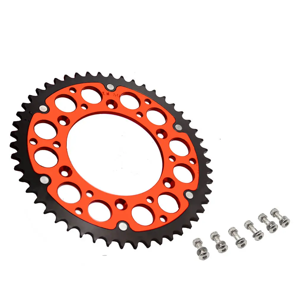 Kke 44T/48T/49T/50T/51T/52T Orange Sprocket For Ktm 125-530Cc 2003-2024 2
