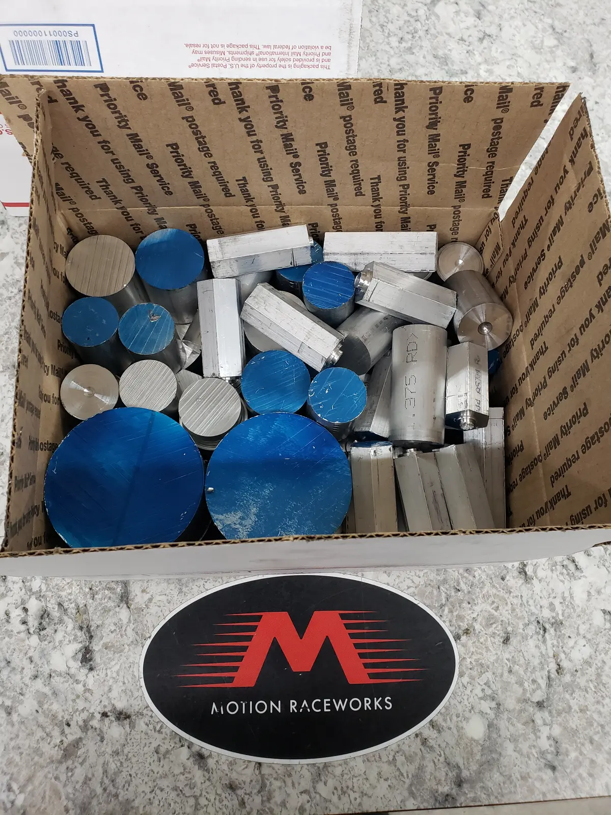 40 Lb. Big Aluminum Drop Box (Lathe Pieces) 1