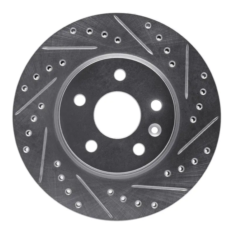 R1 11-23 Chevrolet Cruze (Mexico) Front Right Drilled & Slotted Silver Brake Rotor 1