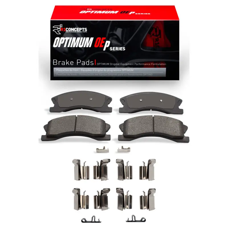 R1 99-04 Jeep Grand Cherokee Front Optimum Oe Pads & Hardware Kit 1