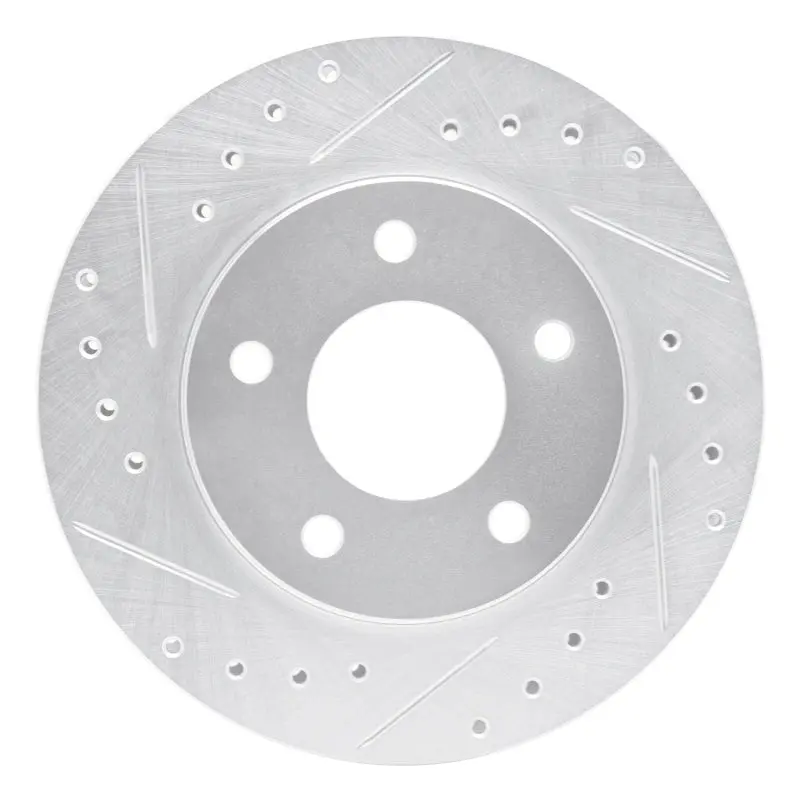 R1 88-96 Buick Regal Front Left Drilled & Slotted Silver Brake Rotor 1